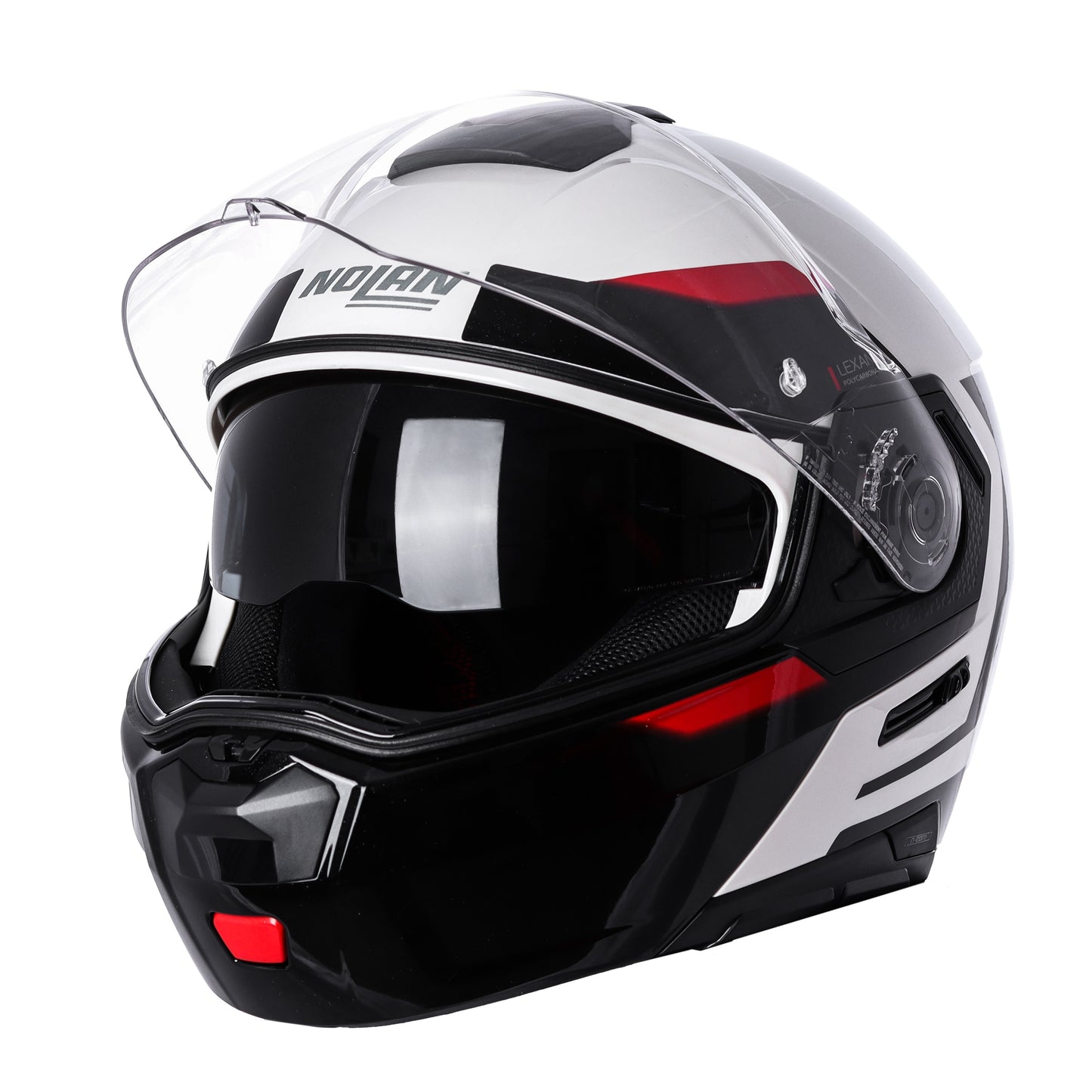 Casco N90-3 Reflector N-com 37 Bco/Ngo/Rjo Nolan