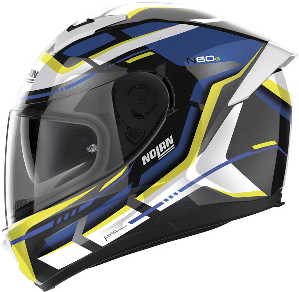Casco N60-6 Lancer 64 Blanco/Azul/Amarillo Nolan