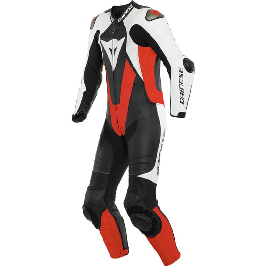 Laguna Seca 5 Mono Piel Perf Ngo/Bco/Rjo Fluo Dainese