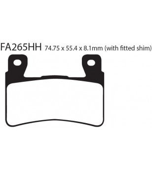 Zapata FA265HH EBC EQUIVALE A FA296HH