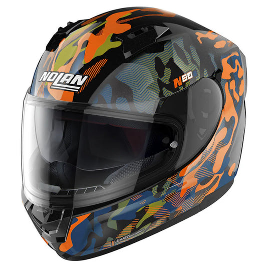 Casco N60-6 Foxtrot 34 Negro/Naranja/Azul Nolan