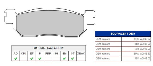 Balata de Disco Yamaha T105E Crypton Italika AT115 del (FA275) FDB2083EF Ferodo