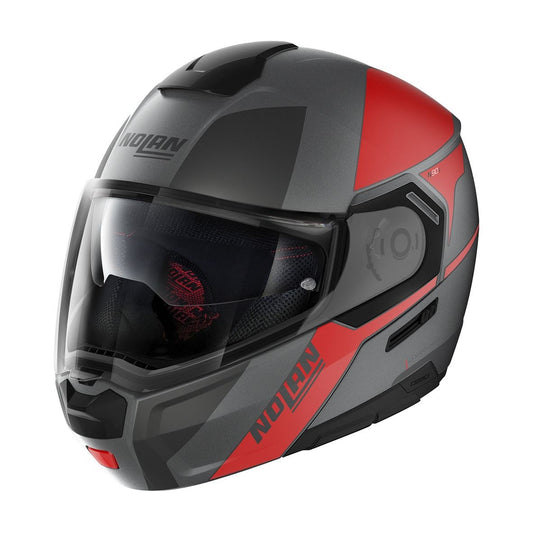 Casco N90-3 Wilco N-com  29 Gris Mate/rojo