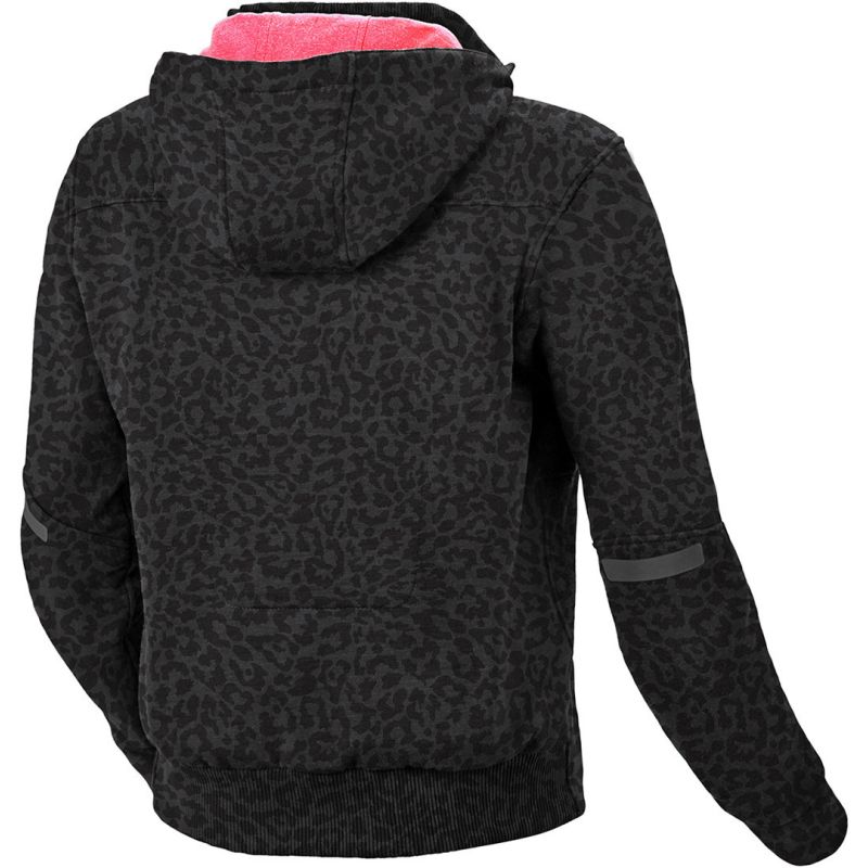 Sudadera District para mujer Negro/Rosa animal print