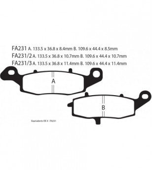 Zapata FA231HH (Usar tambien FA231) EBC