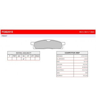 Balatas de Disco FDB2015SG Ferodo