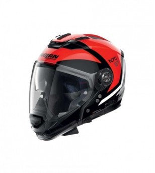 Casco N70-2 GT Glaring N-com 47 Ngo-rojo-bco