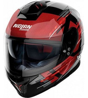 Casco N80-8 Meteor N-com 68 Ngo-rojoÂ Nolan